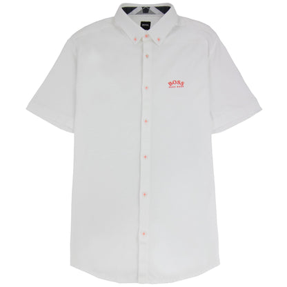 Hugo Boss Biadia R Curved Logo S/s Shirt White 100