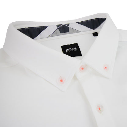 Hugo Boss Biadia R Curved Logo S/s Shirt White 100