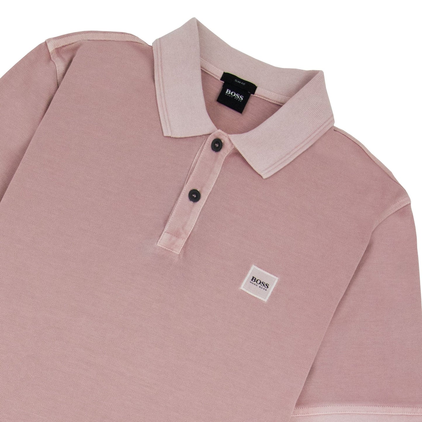 Hugo Boss Prime Square Logo Polo Shirt Pink 689