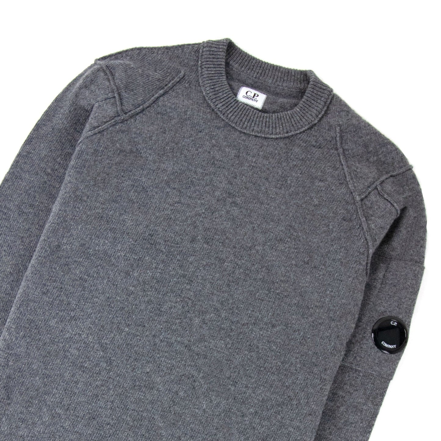 Cp Company Arm Lense Knitwear Sweatshirt Grey 925