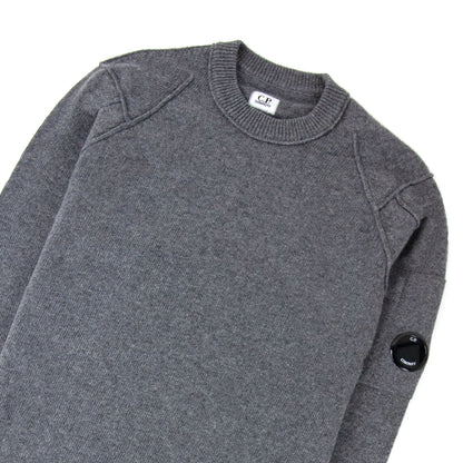 Cp Company Arm Lense Knitwear Sweatshirt Grey 925