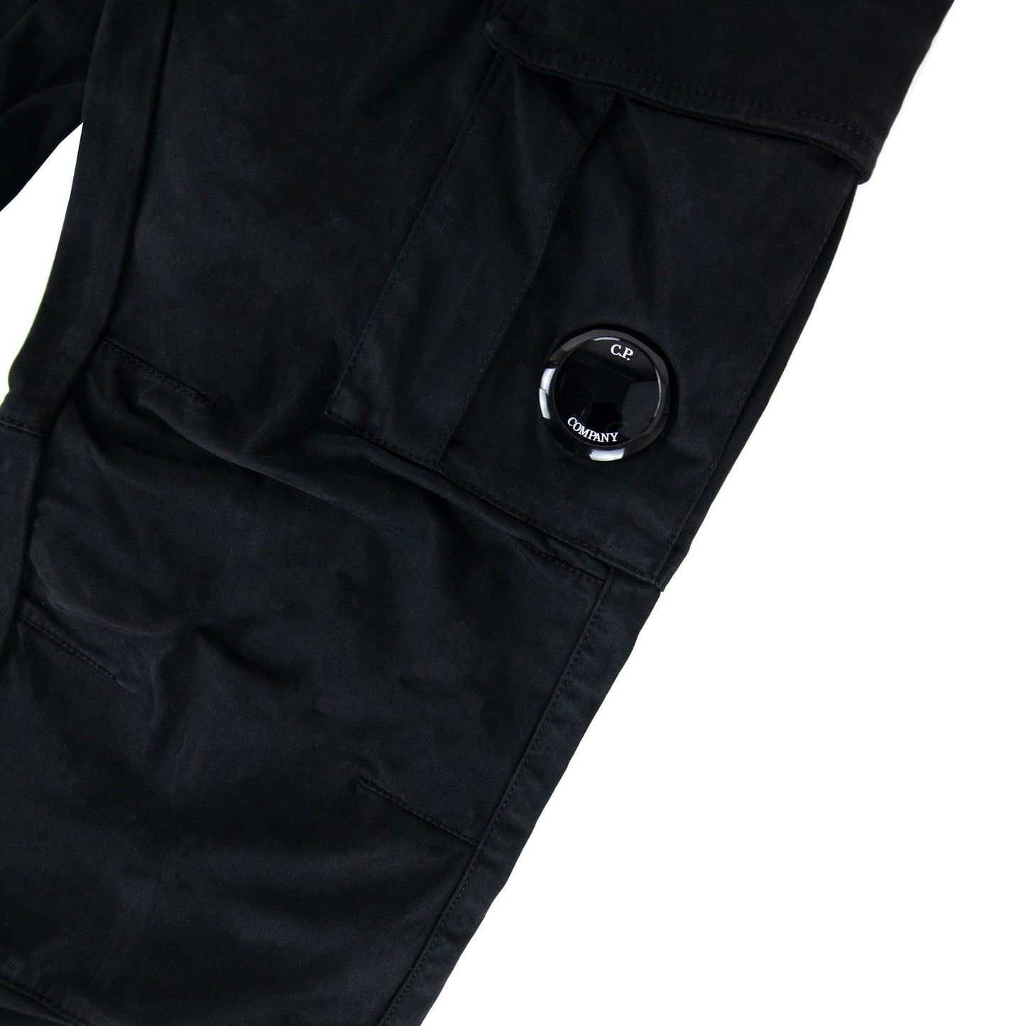 Cp Company Stretch Satin Cargo Pants Black 999
