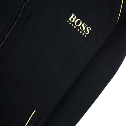 Hugo Boss Metallic Accents Loungwear Jacket Black 001