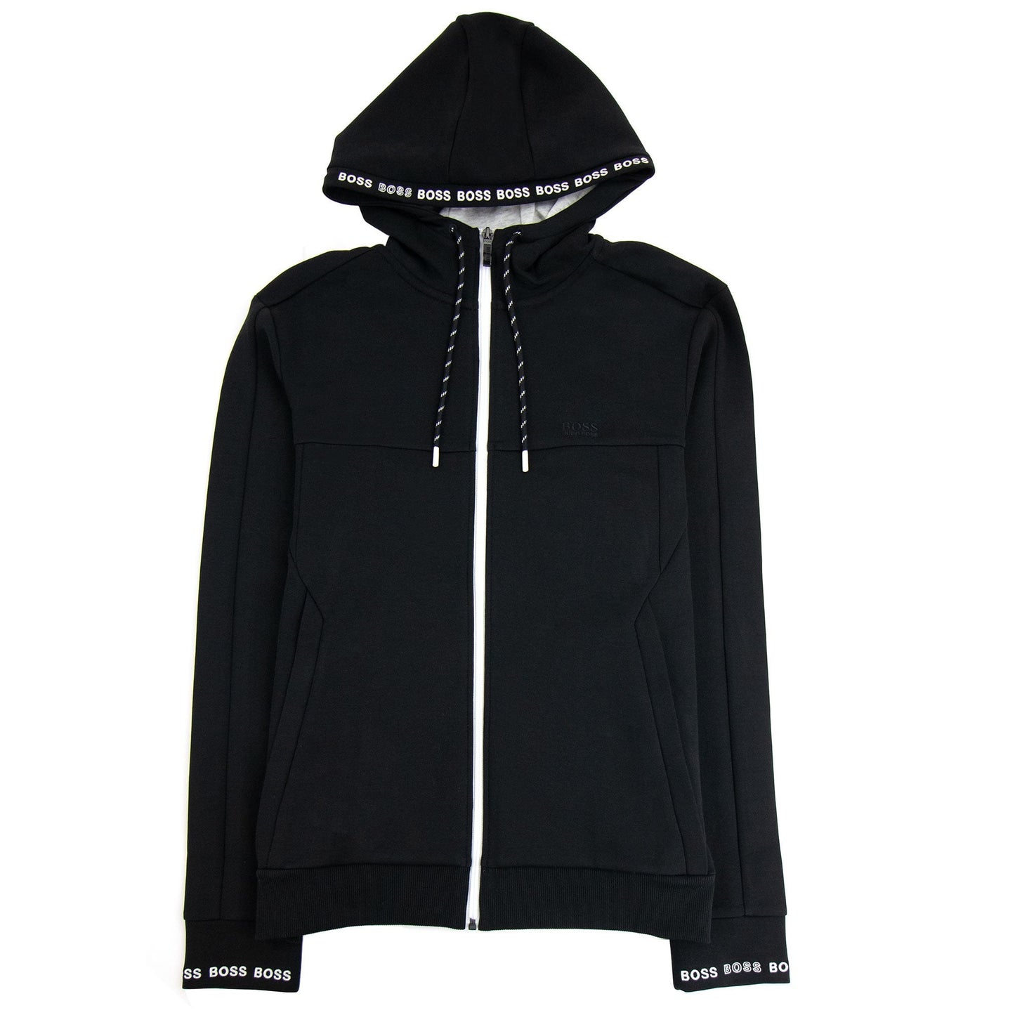 Hugo Boss Saggy 1 Zip Up Sweatshirt Black 001