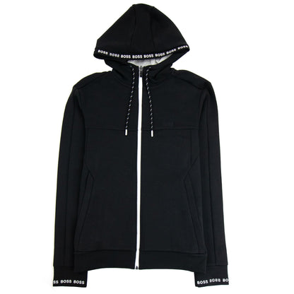Hugo Boss Saggy 1 Zip Up Sweatshirt Black 001