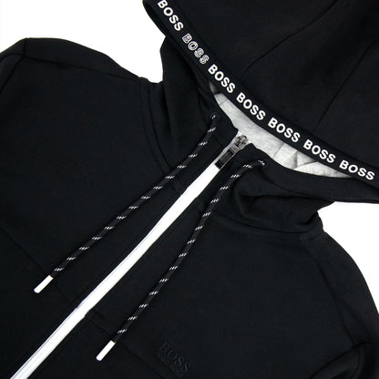Hugo Boss Saggy 1 Zip Up Sweatshirt Black 001