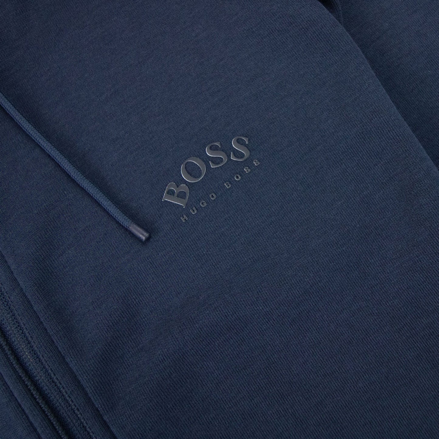 Hugo Boss Saggy Curved Logo Zip Up Sweatshirt Navy 410