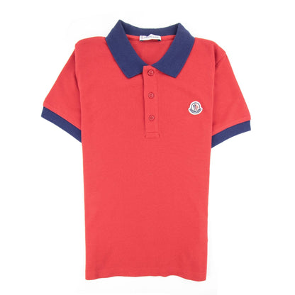 Moncler Junior Logo Maglia S/s Polo Red 455