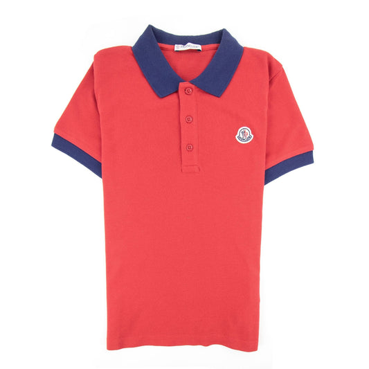 Moncler Junior Logo Maglia S/s Polo Red 455