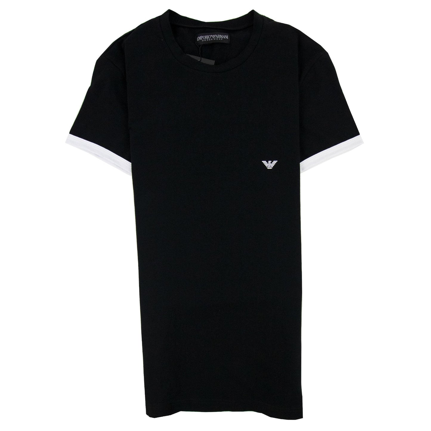 Emporio Armani Logo Side Stripe T Shirt Black