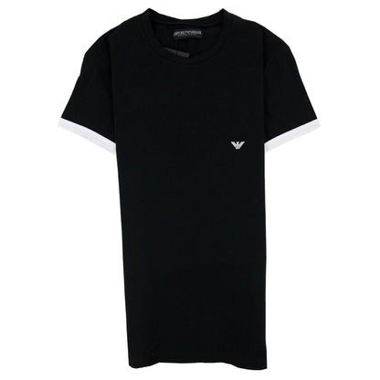 Emporio Armani Logo Side Stripe T Shirt Black