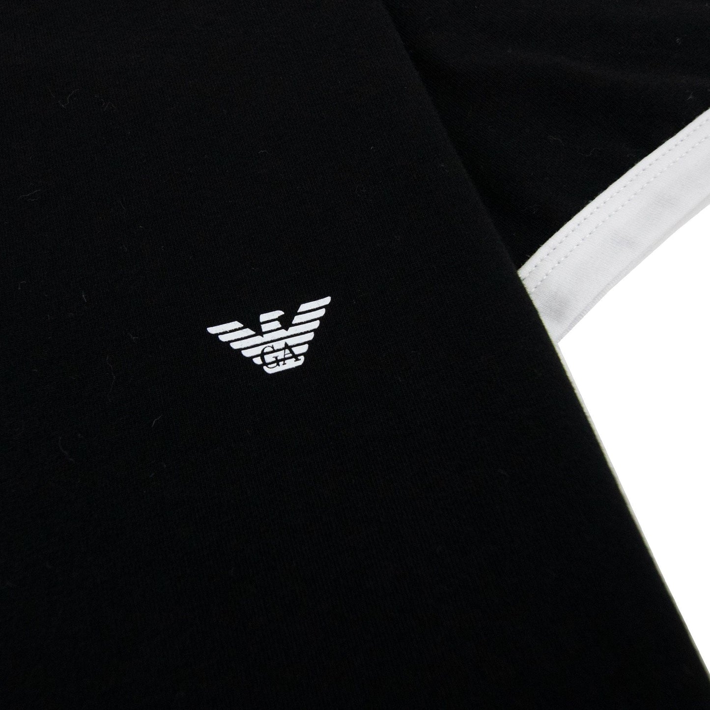 Emporio Armani Logo Side Stripe T Shirt Black