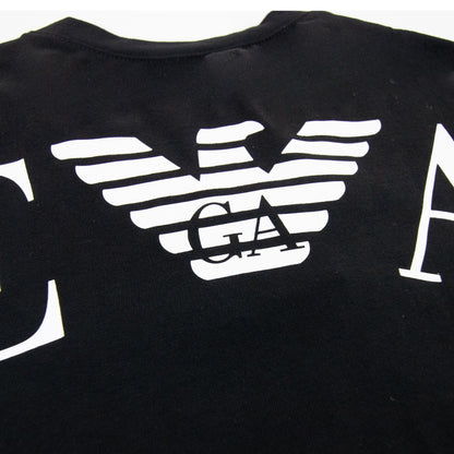Emporio Armani Logo Side Stripe T Shirt Black