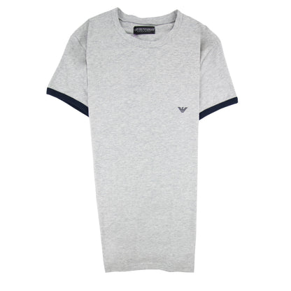 Emporio Armani Logo Side Stripe T Shirt Grey