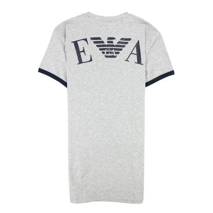 Emporio Armani Logo Side Stripe T Shirt Grey