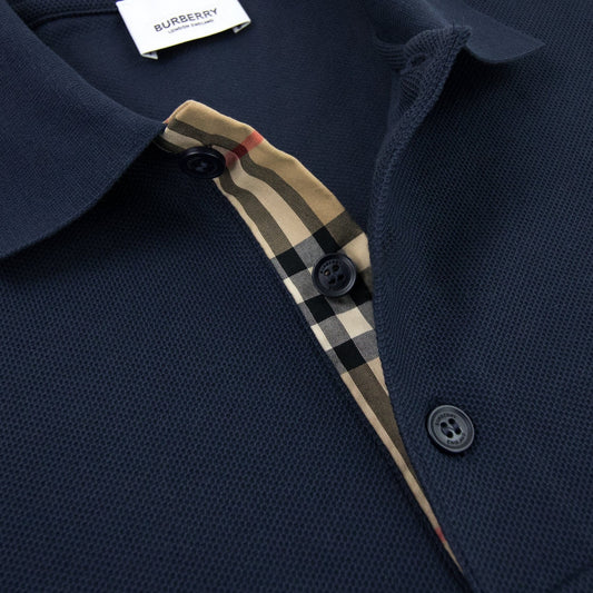 Burberry Monogram Motif Cotton Piqu? Polo Navy