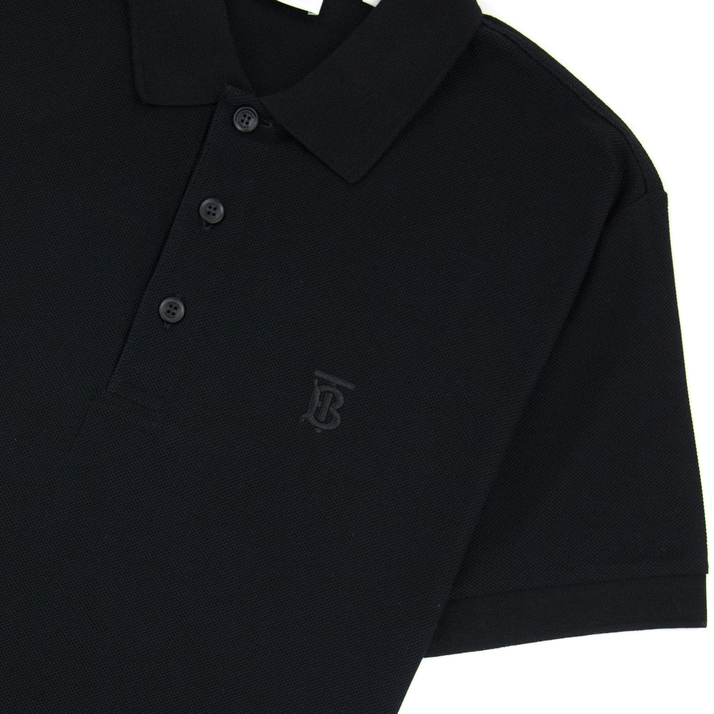 Burberry Monogram Motif Cotton Piqu? Polo Black
