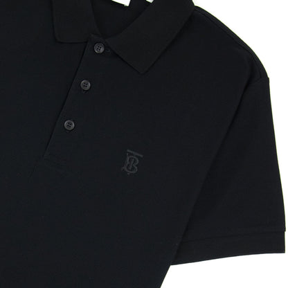 Burberry Monogram Motif Cotton Piqu? Polo Black