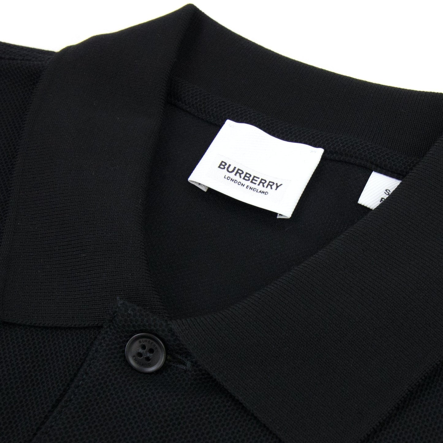 Burberry Monogram Motif Cotton Piqu? Polo Black