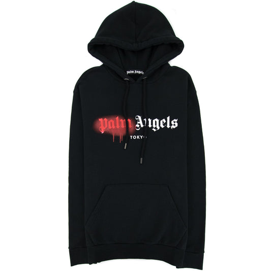 Palm Angels Tokyo Sprayed Hoody Black/Red
