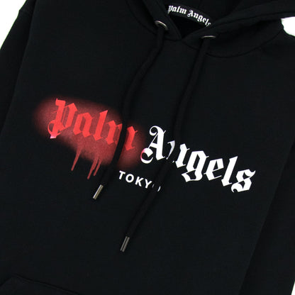 Palm Angels Tokyo Sprayed Hoody Black/Red