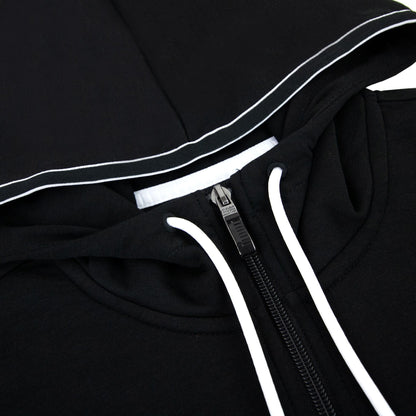 Hugo Boss Block Logo Zip Up Hoody Black 001