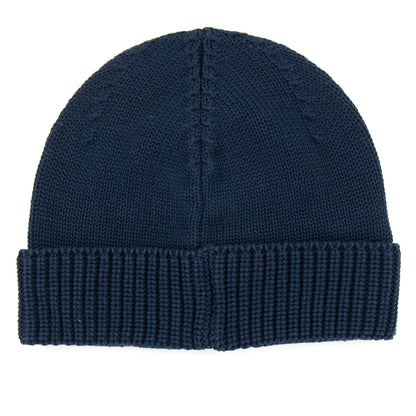 Stone Island Junior N01a7 Knit Patch Logo Beanie Navy V0020