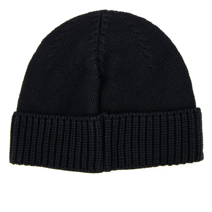 Stone Island Junior N01a7 Knit Patch Logo Beanie Black V0029