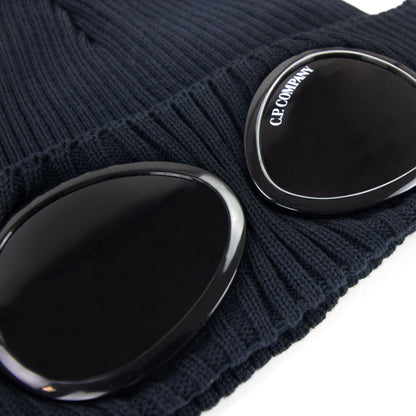 CP Company Knit Goggle Beanie Navy 888