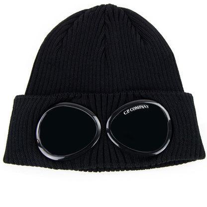 Cp Company Knit Goggle Beanie Black 999