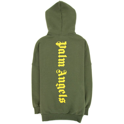 Palm Angels Ns Logo Over Hoody Military Green
