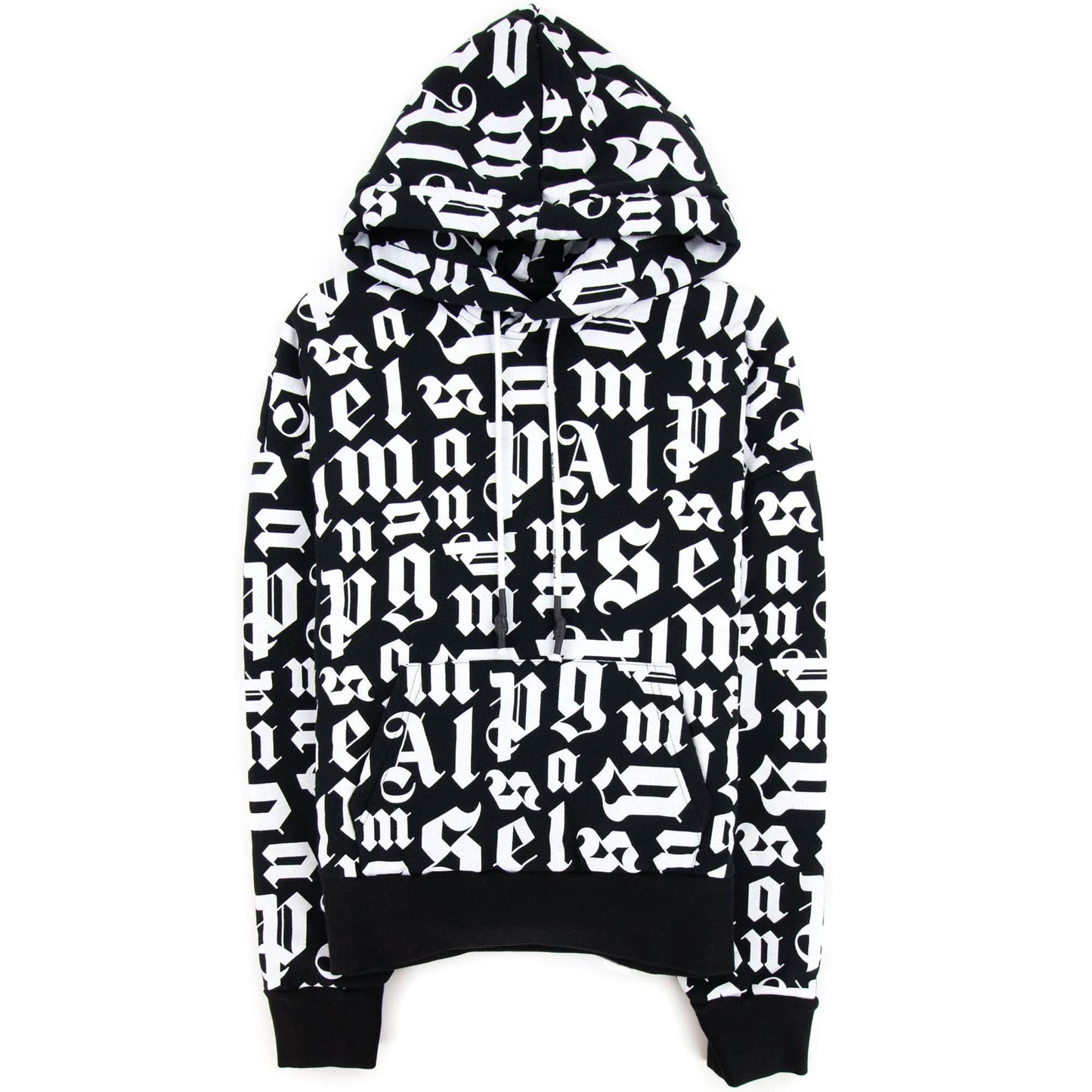 Palm Angels Broken Monogram Hoody Black