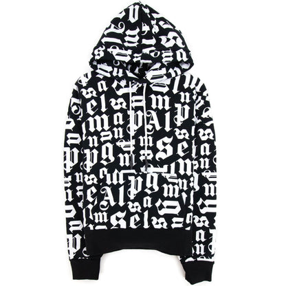 Palm Angels Broken Monogram Hoody Black