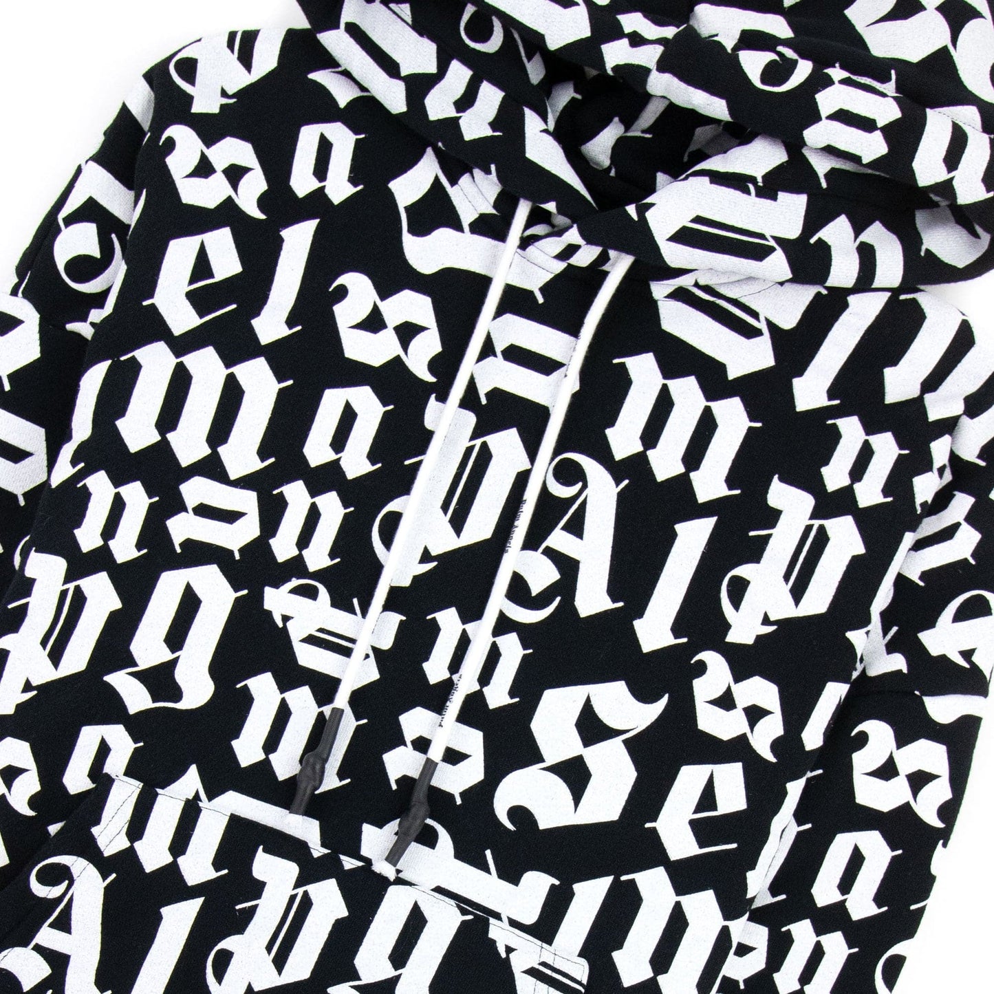 Palm Angels Broken Monogram Hoody Black