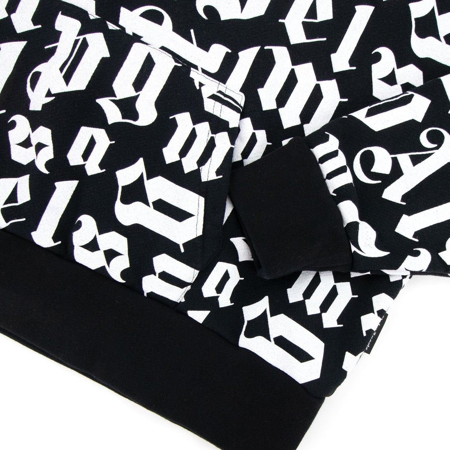 Palm Angels Broken Monogram Hoody Black