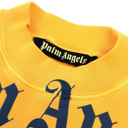 Palm Angels Wash Curved Logo Sweat Yellow