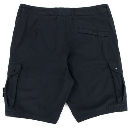 Stone Island Stretch Cotton Tela Cargo Shorts Navy V0020