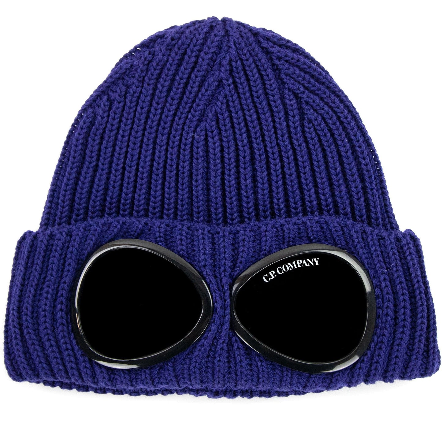 CP Company Extra Fine Merino Wool Goggle Beanie Blue 878