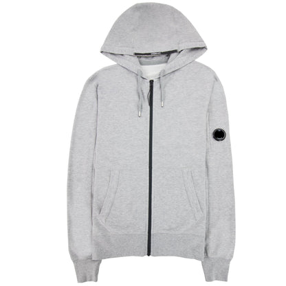 CP Company Diagonal Raised Fleece Full Zip Goggle Hoody Grey M93