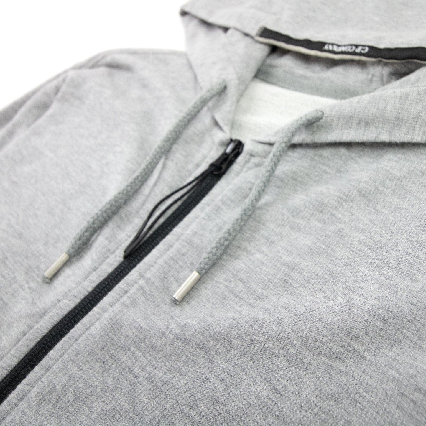 CP Company Diagonal Raised Fleece Full Zip Goggle Hoody Grey M93