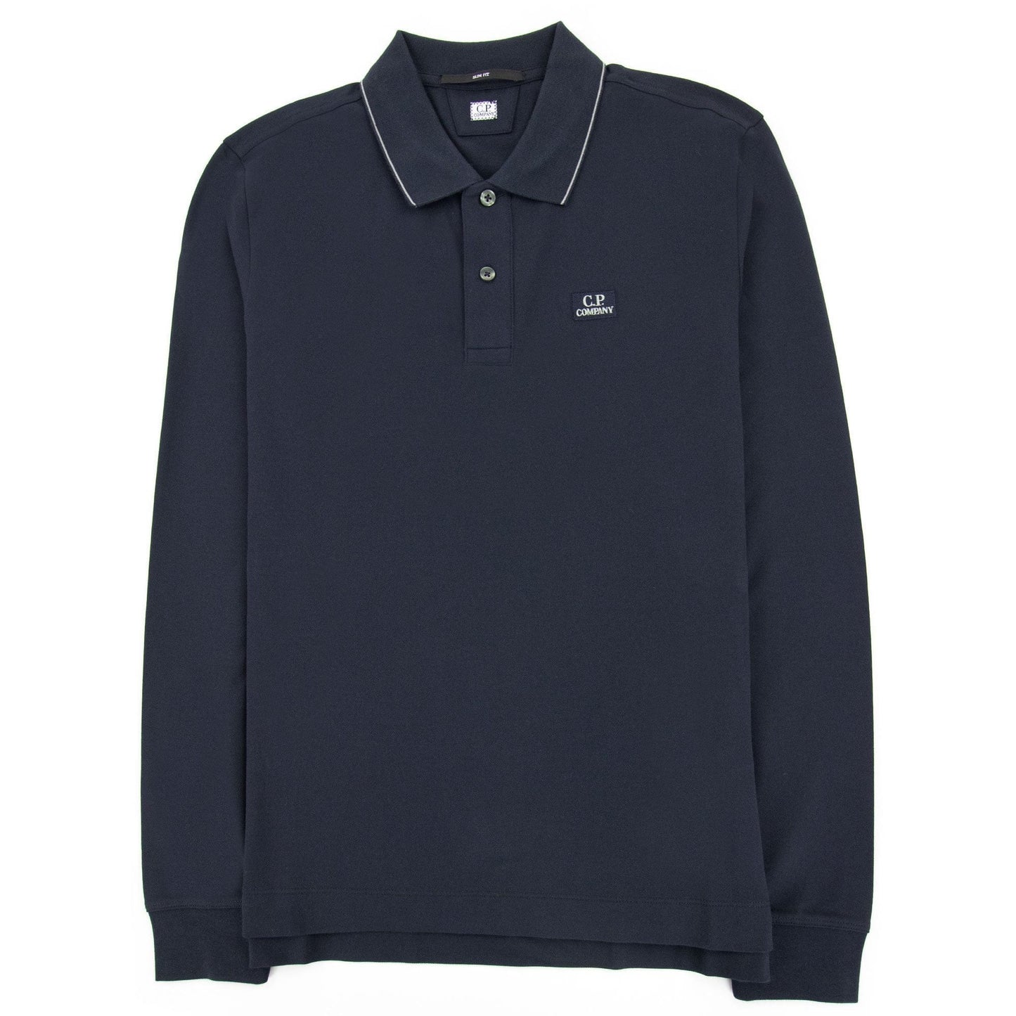 Cp Company Polo Long Sleeve Stretch Piquet Navy 888