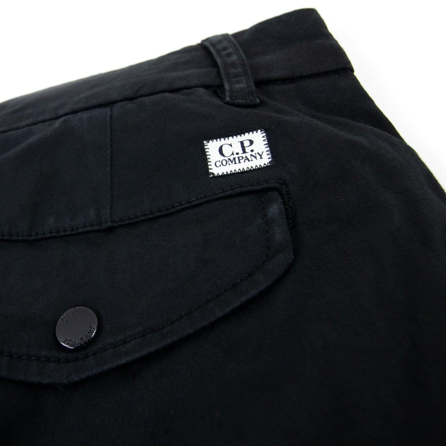 CP Company Stretch Garment-dyed Utility Cargo Pants Black 999