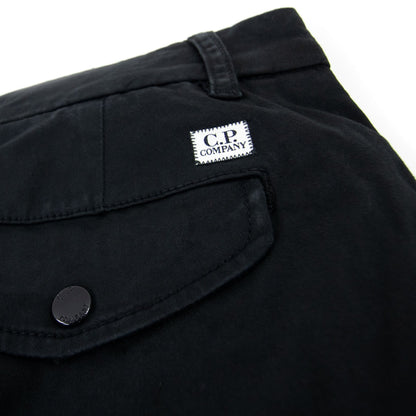 CP Company Stretch Garment-dyed Utility Cargo Pants Black 999