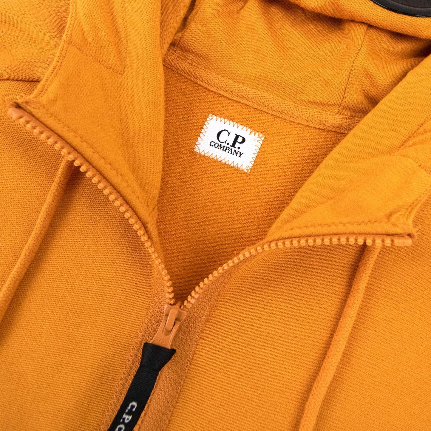 CP Company Diagonal Raised Fleece Full Zip Goggle Hoody Desert Sun 436