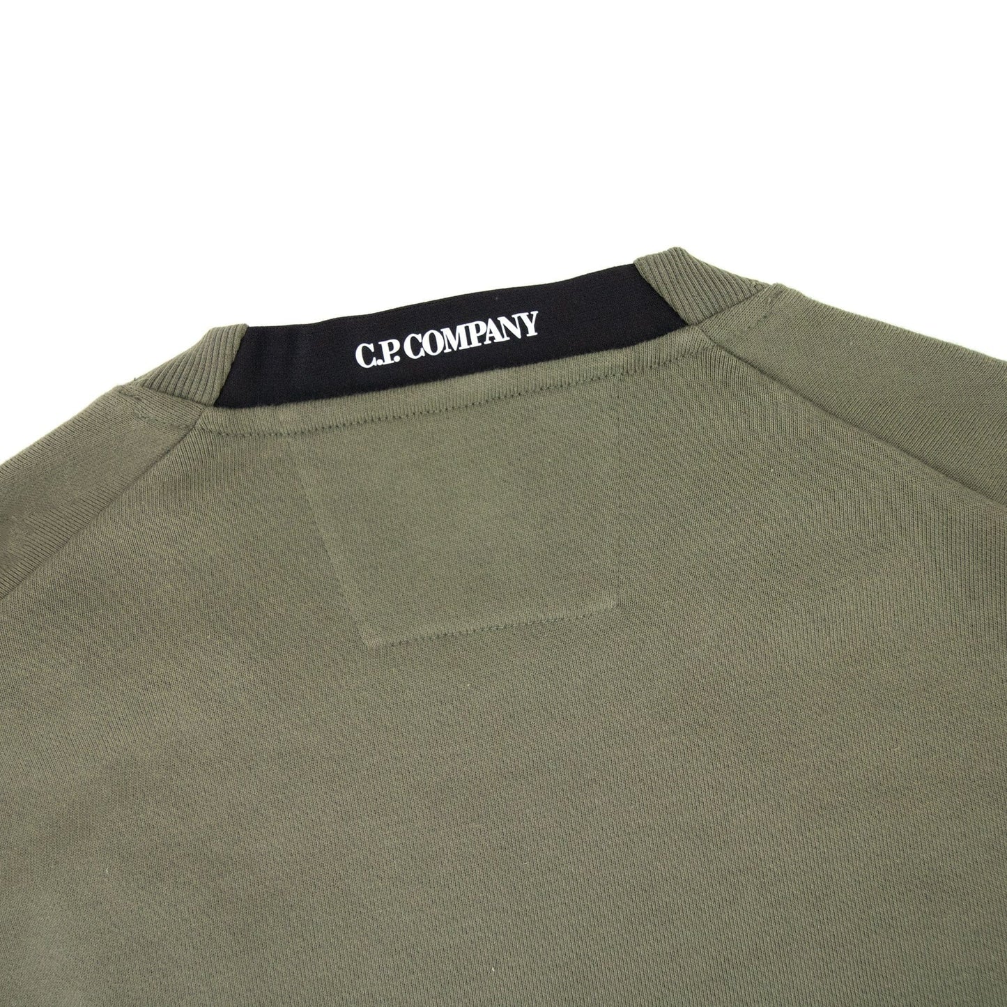 CP Company Diagonal Raised Fleece Lens Crew Sweatshirt Stone Gray 665