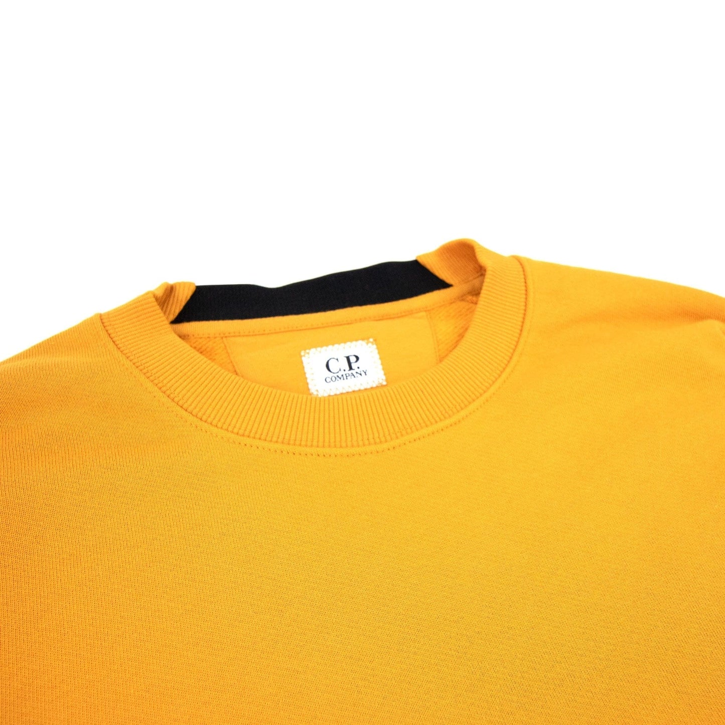 Cp Company Diagonal Raised Fleece Lens Crew Sweatshirt Desert Sun 436