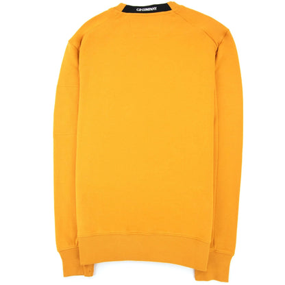 Cp Company Diagonal Raised Fleece Lens Crew Sweatshirt Desert Sun 436