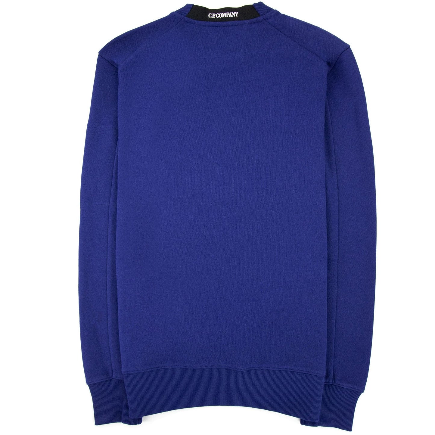 Cp Company Diagonal Raised Fleece Lens Crew Sweatshirt Blue 878