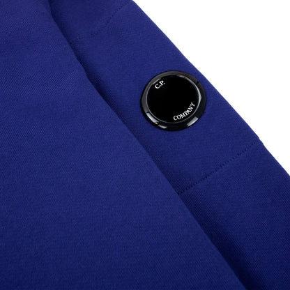 Cp Company Diagonal Raised Fleece Lens Crew Sweatshirt Blue 878