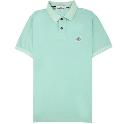 Stone Island Slim Fit Patch Polo Mint Green V0044